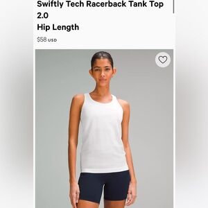 Lululemon Swifty Tech Tank Size 2
